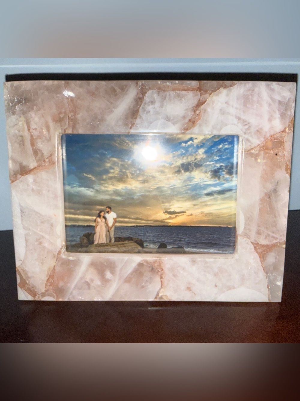 Rose Quartz Photo Frame - Pink Decorative Picture Frame